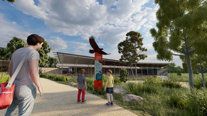Artist impression of new Wildlife Hospital at Taronga Western Plains Zoo