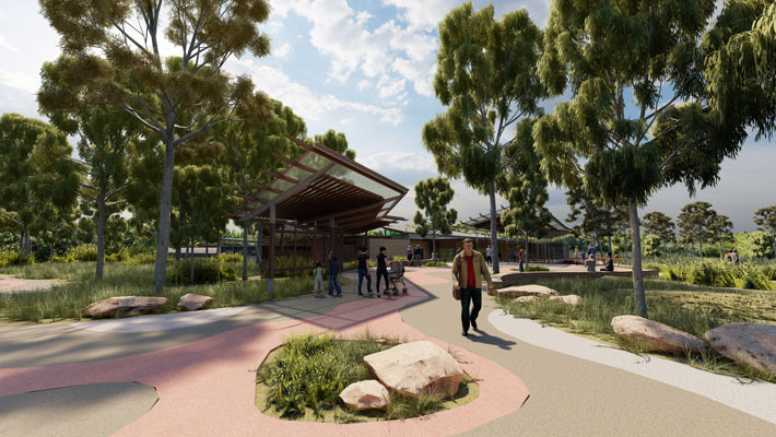 Artist impression of new Wildlife Hospital at Taronga Western Plains Zoo
