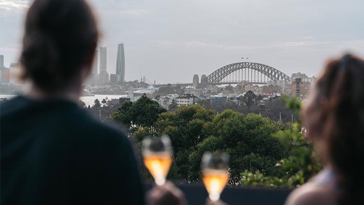 Enjoy a wine from the Roar and Snore viewing platform