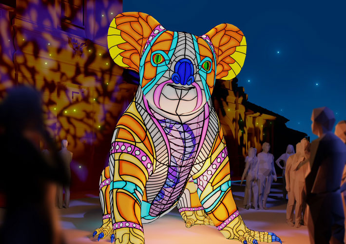 Breathtaking new Koala Lantern designed by Aboriginal artist Nathan Peckham of YURANA CREATIVE 