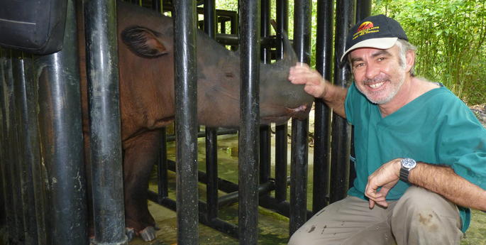 A magical moment for a critically endangered rhino